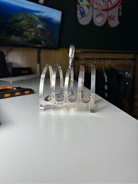 Vintage Sterling Silver English Toast Rack Birmingham Gothic Arch 925 152 grams